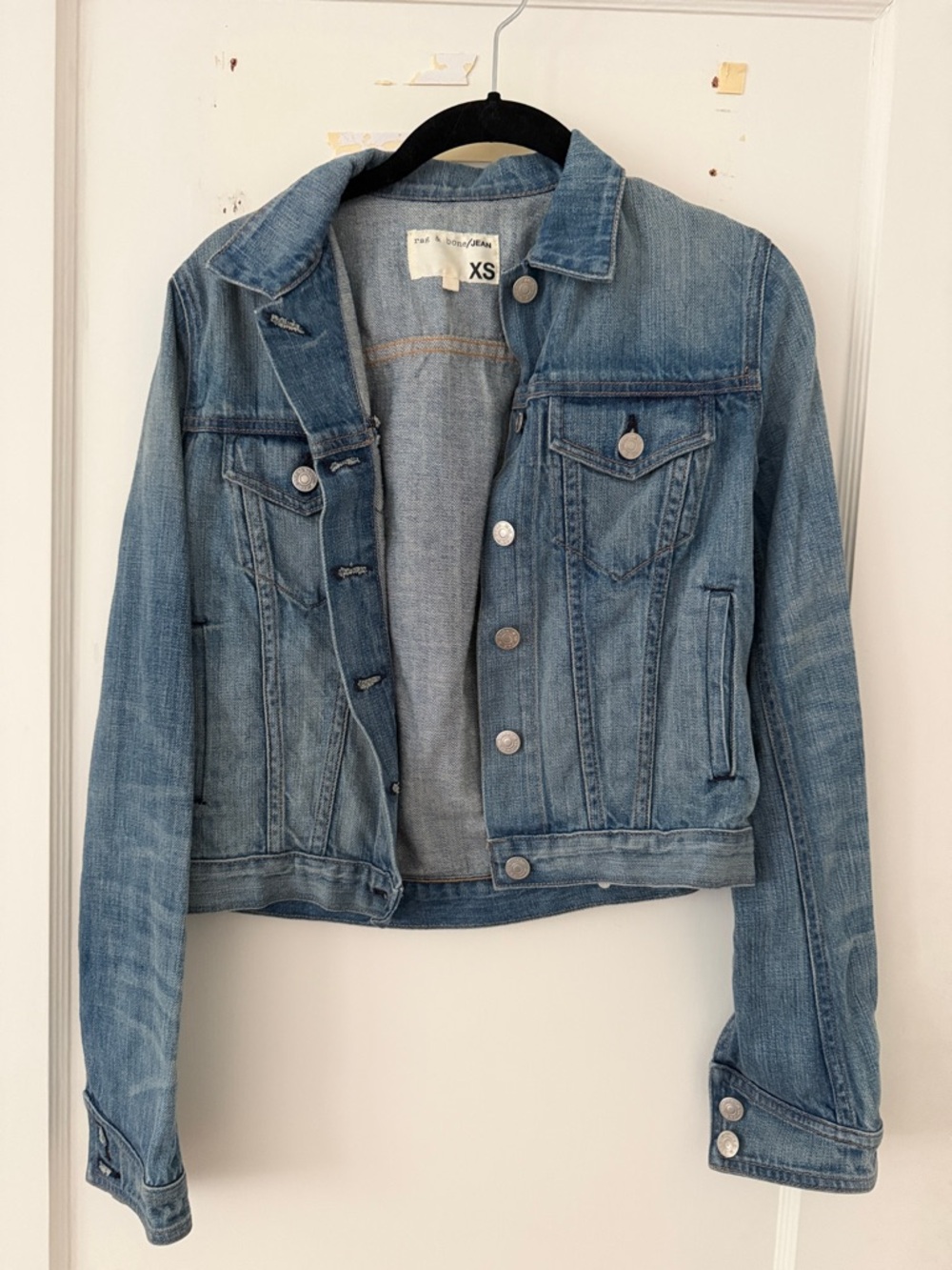 rag & bone Washed Blue Denim Jacket
